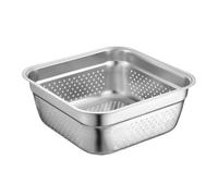 jojofuny Colador de Cocina de Acero Inoxidable Gran Capacidad y Diseño de Drenaje, Apto para Escurrir Frutas y Verduras en Entornos de Restauración