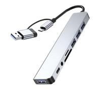 jojofuny Concentrador USB Tipo C Adaptador USB Múltiple Puertos para Computadora Portátil para Transferencia de Datos Rápida y Conexión de Múltiples Dispositivos el Hogar o Oficina