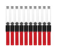 jojofuny Convertidor de Tinta para Bolígrafo Abs Rojo de 3.4mm Mecanismo de Pistón y Recarga Fácil, Paquete de 10 Piezas para Uso Escolar y Oficina