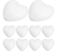jojofuny Corazones de Espuma Artesanal Blancos de San Valentín 12 Piezas de 6cm para Manualidades y Decoración en Bodas y Arreglos