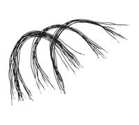 jojofuny Cordón Elástico Negro Redondo 2 MM de Grosor 40 CM Clip Metálico Pack 30 Unidades para Sombreros Mascarillas y Manualidades Cuerda Elástica Resistente y Multifuncional