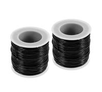 jojofuny Cordón Elástico para Joyería 12 MM Negro 2 Rollos de 50 M Hilo para Hacer Pulseras de Cuentas y Collares Artesanales Suministros Versátiles para Manualidades