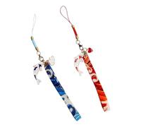 jojofuny Cordón para Teléfono Móvil Estilo Japonés Diseño de Pez Koi, 2 Piezas de Tela Antipérdida, Práctico y Fácil de Usar, Adecuado para Obsequio de Navidad