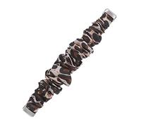 jojofuny Correa De Reloj Estampada y Pulsera De Reloj Elástica Para Mujer Compatible Con Fitbit Luxe, Tela Suave Sin Hebilla, Tamaño Ajustable, Diseño De Scrunchie Estampado De Leopardo