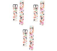 jojofuny Correa De Silicona Para Reloj Juvenil (3 Unidades) Accesorio De Repuesto Para Reloj Con Diseño De Pájaros Y Flores.