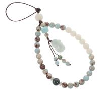 jojofuny Correa para Teléfono Celular Verde de Piedra Dijes, Cuerda de Muñeca Artesanal para Obsequio Único y Accesorios Hechos a Mano