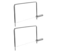 jojofuny Cortador de Queso Manual 2 Piezas de Acero Inoxidable Alambre para Cortar Mantequilla y Pan Utensilio de Cocina Ergonómico Multiusos Adecuado para Uso Doméstico y Fiestas