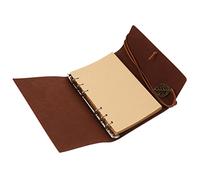 jojofuny Cuaderno Vintage de Páginas Sueltas para Planificación Diaria y Escritura Notas Prácticas para Estudiantes y Profesionales Color Amarillo y Marrón