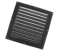 jojofuny Cubierta de Ventilación de Acero Inoxidable 250x250 Negra Malla | Ático y Paredes Exteriores, Diseño Transpirable y Antipolvo, Instalación Fácil, Toque Moderno