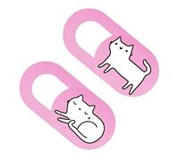 jojofuny Cubierta Deslizante para Cámara Web y Portátil, Pack 2 Unidades, Material Abs Resistente, Color Rosa, Protección De Privacidad Anti-Hacking para Usuarios Que Buscan Seguridad y Discreción