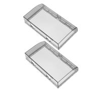 jojofuny Cubierta Protectora para Enchufes Doble 86 Tipo, Caja Adhesiva Resistente al Agua Negra, Anti-salpicaduras para Baño y Pared, 2 Piezas, Protector de Receptáculo Eléctrico