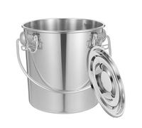 jojofuny Cubo de Almacenamiento de Acero Inoxidable de 7l con Asa Portátil y Sellado Hermético, Contenedor Multiusos para Leche, Aceite, Sopa y Cubo de Hielo, Adecuado para Transporte