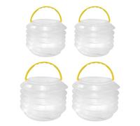jojofuny Cubo de Limpieza Plegable de Plástico con Asas para Pinceles de Pintura y Gouache, Portátil y Ahorro de Espacio, Adecuado para Viajes, Pack de 4 Unidades Color Color Aleatorio