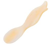 jojofuny Cucharas de Concha Amarilla para Caviar Superficie Lisa y Bien Pulida, Diseño Creativo en Forma de Pez, Ligeras para Uso en Casa o Cantina