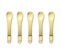 jojofuny Cucharas para Crema Facial Pack de 5 Unidades Multifunción de Aleación de Zinc Ecológica Dorada para Masajes y Aliviar la Fatiga Facial