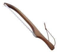 jojofuny Cuchillo para Rebanar Pan con Diseño Ergonómico de Madera y Acero Inoxidable 430, Incluye Bolsa de Tela y Destornillador para Uso en Casa