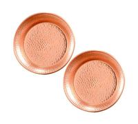 jojofuny Cuenco Budista de Cobre Pequeño para Ofrenda de Agua, Cuenco de Meditación Tibetano, Plato Decorativo Puro de Mandala, Uso en Hogar, Templo y Oficina, Juego de 2 Piezas