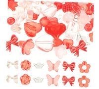 jojofuny Cuentas Sueltas de Acrílico para Hacer Joyas Diy 100g Material para Pulseras y Collares Cuentas Transparentes Accesorios para Niños y Adultos
