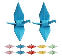 jojofuny de Grullas de Papel de Origami Hechas 100 Piezas Guirnalda Romántica de Papel Diseño Color Aleatorio para de Bodas y Fiestas para Ambiente Versátil