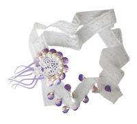 jojofuny Diadema de Novia Perlas, Decoración del Cabello de Boda, Tela Púrpura, Banda Elástica Ajustable, Forma de Medusa, para Bodas y Disfraces de Sirena