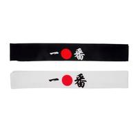jojofuny Diadema Japonesa de Algodón para Karate y Chef Sushi Pack 2 Unidades Blanca y Azul Diadema Deportiva Ancha para Hombre Disfraz Japonés Uso Cocina y Deporte