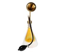 jojofuny Difusor de Aceite de Vidrio Bomba Manual Frasco para Aromaterapia de Doble Pared Dispositivo Portátil para Muestreo de Esencias Frasco de Latón para Spa y Fragancias Uso