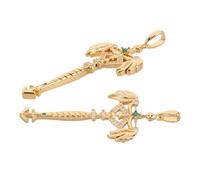 jojofuny Dijes de Cobre para Bricolaje Diy, Colgantes de Constelación Gemas de Imitación, 2 Piezas de Pendientes y Llaveros de Signo Zodiacal Sagitario, Accesorios para