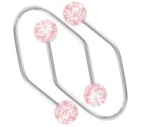 jojofuny Ejercitador de Hoyuelos Faciales Metálico, 2 Unidades, Color Rosa Perlas Artificiales, Moldeador Compacto para Esculpir Mejillas, Herramienta Portátil para Cuidado Facial y