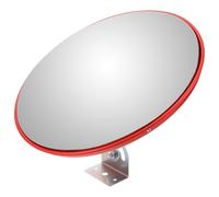 jojofuny Espejo de Esquina Convexo de 30 Cm en Abs Naranja para Seguridad Vial en Tiendas y Hogares, Reduce Puntos Ciegos y Mejora la Visibilidad en Rincones Exteriores