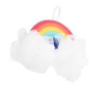 jojofuny Esponja de Baño para Ñiño Forma de Arcoíris Exfoliante Corporal Suave Portátil y Esponjosa 1 Unidad Fregador Doméstico para Bebés Adecuado para Baño Diario y Piel Delicada