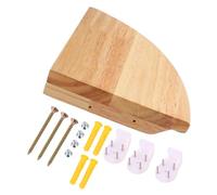 jojofuny Estante Flotante De Esquina De 25 Cm De Radio, Estantería De Madera De Caucho Diseño Sectorial, Resistente Al Desgaste y Multiusos para Baño, Cocina y Oficina