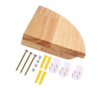 jojofuny Estantería Sectorial de Pared 25 Cm Madera de Caucho Resistente Montaje en Esquina para Baño Dormitorio Sala de Estar Organizador Flotante