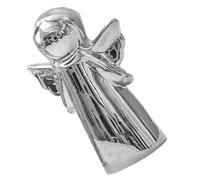 jojofuny Estatua de Ángel Decorativa de Cerámica Moderna para Escritorio Figurilla Adorable de Estilo Nórdico Color Plateado para Decoración de Hogar y Jardín