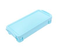 jojofuny Estuche para Lápices de Plástico Rígido Estuche Organizador de Lápices Apilable con Tapa Presión para Almacenamiento de Útiles Escolares Escritorio