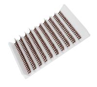 jojofuny Extensiones de Pestañas en Racimo Marrones 10 Series Fibras Ligeras Efecto Natural y Volumen Grupos de Pestañas Individuales para Maquillaje Diario y Decoraciones