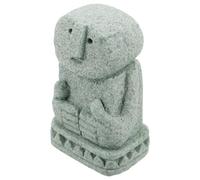 jojofuny Figura de Hombre Pensante de Piedra Balinesa Estatua Miniatura para Decoración de Escritorio y Jardín Zen Escultura Creativa para Micropaisajes y Bonsáis Adorno Resistente para