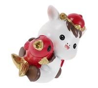 jojofuny Figura Decorativa de Resina de Caballo del Zodiaco Chino 2026, Estatua Pequeña de 6,1 X 6,1 X 4,1 Cm para Decoración Feng Shui de Hogar y Oficina, Adorno Que Atrae Riqueza