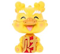 jojofuny Figurita de Dragón de Resina Dorada con Movimiento de Cabeza Adorno Chino Multifuncional para Escritorio y Coche Decoración Feng Shui para Año Símbolo de Buena Fortuna y Suerte