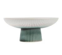 jojofuny Frutero Pie Pequeño de Porcelana Blanca Crema Bandeja Alta para Servir Fruta y Aperitivos Soporte para Postres y Dulces Adecuado para Hogar y Cocina Cotidiana