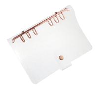 jojofuny Funda de PVC Transparente con Brillo Protector de Notas y Cubierta para Cuaderno de Viaje Color Rosa Dorado Escolares y Accesorios Prácticos