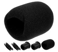 jojofuny Fundas De Esponja Para Micrófono Resistentes y Suaves Para Profesionales, Diseño Reforzado, Absorbente De Ruido, Uso Interior y Exterior, Compatibles Micrófonos Estándar, Color Negro