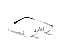 jojofuny Gafas De Utilería Gafas Sin Lentes Espectáculo Gafas Decorativas Gafas Redondas Para Hombres Gafas De Cosplay De Moda Monturas Sin Lentes Gafas De Sol Punk Gafas De Montura