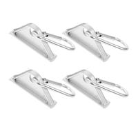 jojofuny Gancho Deslizante Aluminio 4 Piezas para Gancho Móvil Triangular, Plata, Posición Ajustable, Instalación Fácil Perfil de Extrusión de Aluminio para Banco de Trabajo