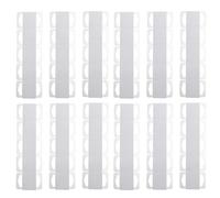 jojofuny Ganchos Adhesivos Transparentes de Pet Ecológico, 200 Piezas, Ranura Triangular para Colgar, Ganchos Multiusos para Exhibición en Tiendas, Oficinas y Centros Comerciales