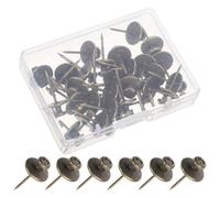 jojofuny Ganchos para Cuadros de Doble Cabezal de Aleación de Zinc, 30 Unidades Color Cobre Antiguo, Chinchetas Decorativas Resistentes para Pared, Colgadores para Tableros de