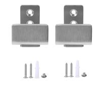 jojofuny Guía deslizante de puerta de acero inoxidable para guias correderas para puertas, plata, pack de 2 piezas, bordes pulidos suaves