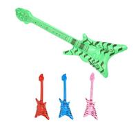jojofuny Guitarras Inflables de PVC para Fiestas Temáticas de Rock 80S Set de 4 Piezas Multicolor de 60 CM Decoración Retro para Cumpleaños y Eventos Musicales