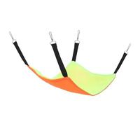 jojofuny Hamaca para Gatos Colgante M, Diseño Transpirable de Malla Doble Cara en Verde Neón y Naranja, Cama Nido Multifuncional para Jaulas y Mascotas, Resistente y Cómoda para Interiores