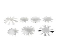 jojofuny Herramienta para Decoración de Uñas de Metal Estructura Multi-slot y 7 Piezas, Plantilla de Modelo para DIY en Escuelas de Uñas y Manicura