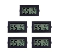 jojofuny Higrómetro Digital Mini Inalámbrico 5 Unidades para Interior y Exterior Pantalla Grande Plástico Duradero Medición Precisa de Temperatura y Humedad Fahrenheit Uso Mascotas y
